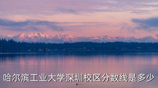 哈工大深圳校區多少分，哈爾濱工業大學深圳校區分數線是多少