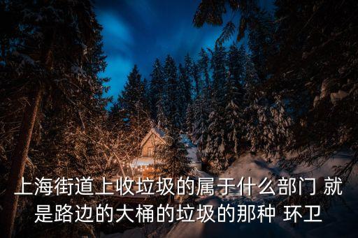 上海街道上收垃圾的屬于什么部門 就是路邊的大桶的垃圾的那種 環衛