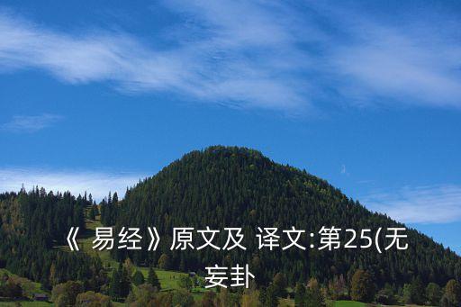 易經全文及譯文,《易經》全文解析及譯文