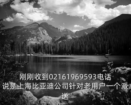 上海市物聯網項目建設補貼了，剛剛收到02161969593電話說是上海比亞迪公司針對老用戶一個派送