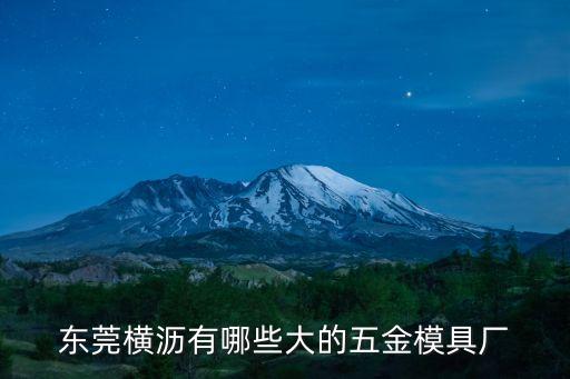 東莞橫瀝有哪些大的五金模具廠