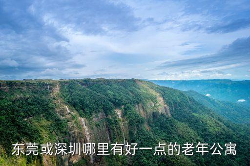 東莞或深圳哪里有好一點的老年公寓