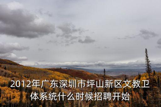 深圳坪山選調教師公告，深圳職員坪山新區資格審查公告