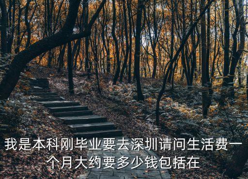 我是本科剛畢業要去深圳請問生活費一個月大約要多少錢包括在