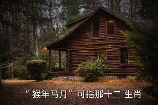 “ 猴年馬月”可指那十二 生肖