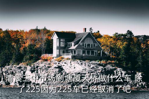 清溪三中市場到塘廈天橋做什么車 除了225因為225車已經取消了吧