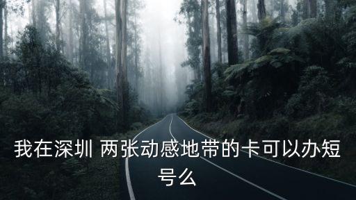 我在深圳 兩張動感地帶的卡可以辦短號么
