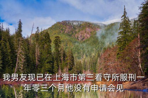 我男友現已在上海市第三看守所服刑一年零三個月他沒有申請會見
