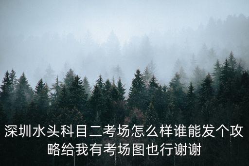 深圳牛成科目二考場圖，深圳學(xué)車科目二考試好過嗎誰有那三個考場的地圖求發(fā)一下  搜