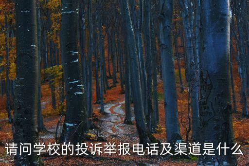 請問學校的投訴舉報電話及渠道是什么