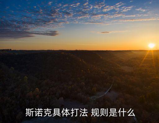 斯諾克規則