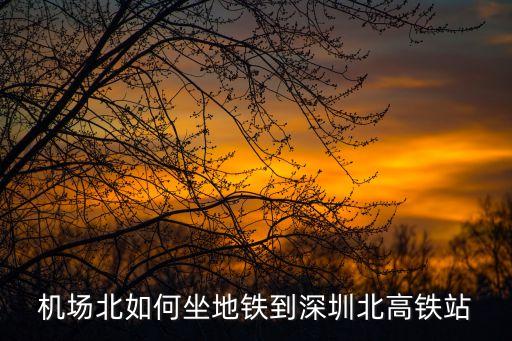 機場北如何坐地鐵到深圳北高鐵站