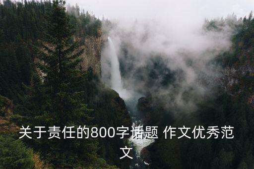 關于責任的800字話題 作文優秀范文