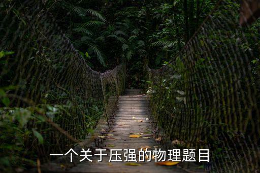一個關(guān)于壓強(qiáng)的物理題目