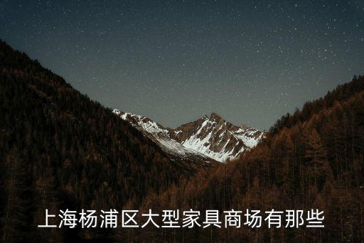 上海市有幾個大型家居門店，上海楊浦區大型家具商場有那些
