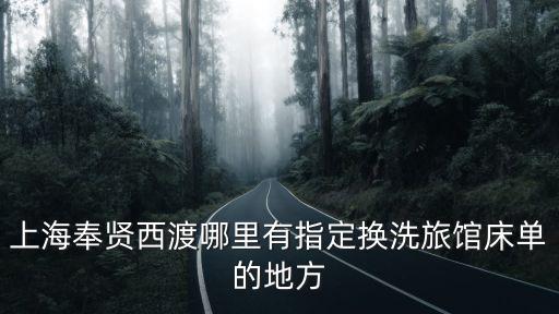 上海奉賢西渡哪里有指定換洗旅館床單的地方