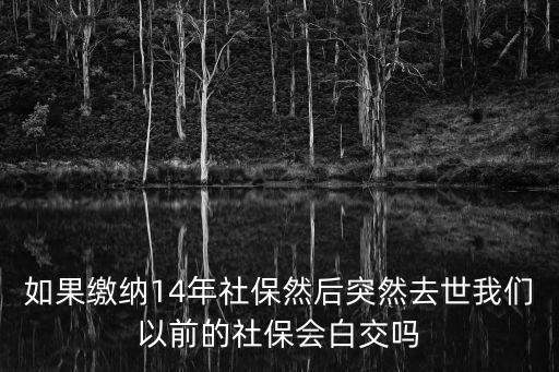 如果繳納14年社保然后突然去世我們以前的社保會白交嗎