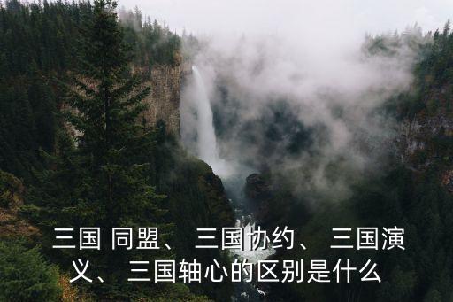  三國 同盟、 三國協(xié)約、 三國演義、 三國軸心的區(qū)別是什么
