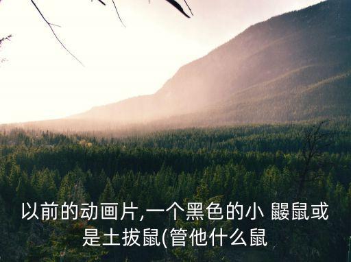 以前的動畫片,一個黑色的小 鼴鼠或是土拔鼠(管他什么鼠