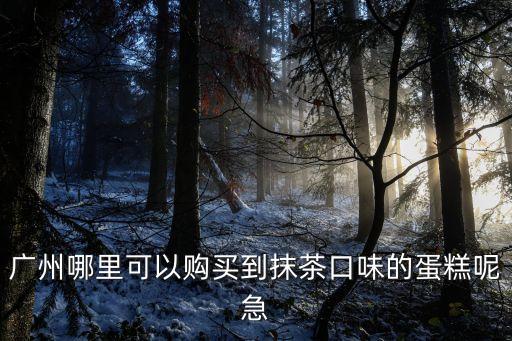 廣州哪里可以購買到抹茶口味的蛋糕呢急