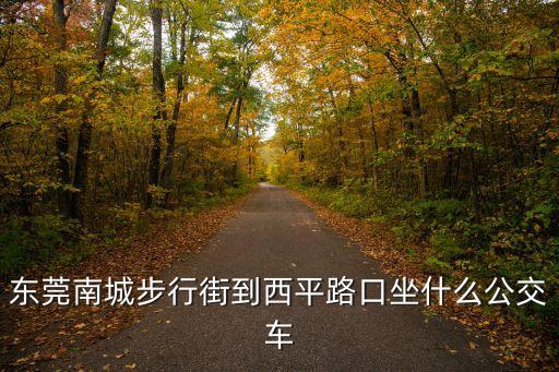 東莞南城到西平路怎么坐車，東莞南城步行街到西平路口坐什么公交車