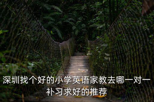 深圳找個好的小學英語家教去哪一對一補習求好的推薦