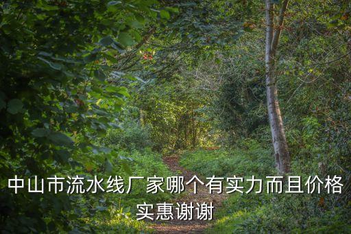 中山市流水線廠家哪個有實力而且價格實惠謝謝