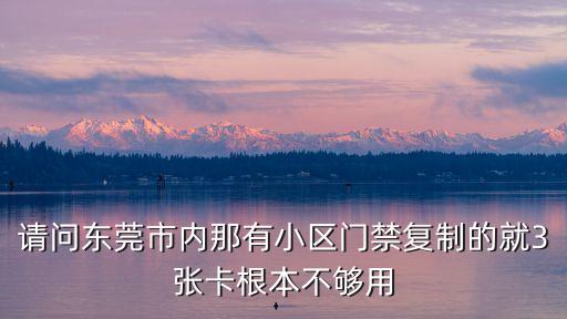 請問東莞市內(nèi)那有小區(qū)門禁復(fù)制的就3張卡根本不夠用