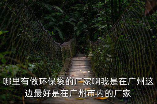 哪里有做環保袋的廠家啊我是在廣州這邊最好是在廣州市內的廠家