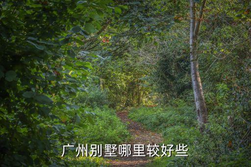 廣州別墅哪里較好些