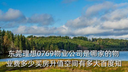 東莞理想0769物業(yè)公司是哪家的物業(yè)費(fèi)多少買房升值空間有多大百度知