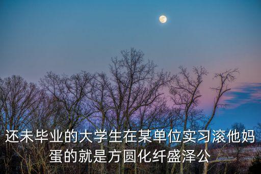 還未畢業的大學生在某單位實習滾他媽蛋的就是方圓化纖盛澤公