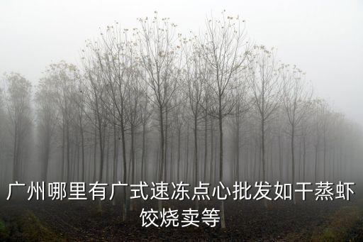 廣州哪里有廣式速凍點(diǎn)心批發(fā)如干蒸蝦餃燒賣等