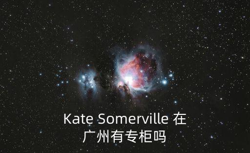 Kate Somerville 在廣州有專柜嗎