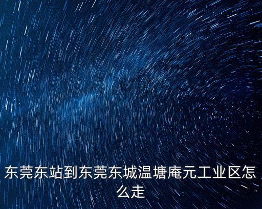 東莞東站到東莞東城溫塘庵元工業(yè)區(qū)怎么走