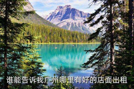 廣州老城區鋪位出租，誰能告訴我廣州哪里有好的店面出租