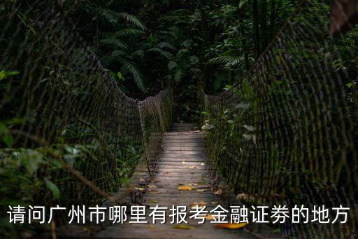 請問廣州市哪里有報考金融證劵的地方