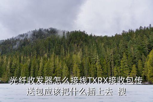 光纖收發器怎么接線TXRX接收包傳送包應該把什么插上去  搜