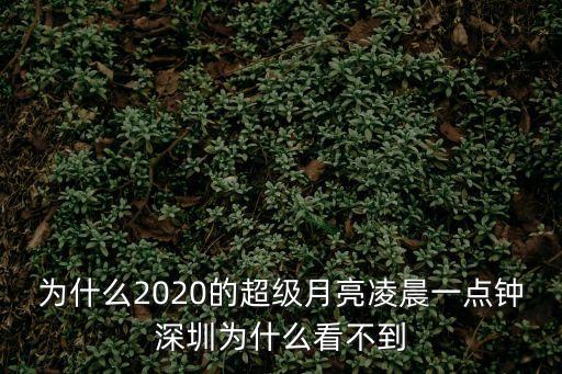 2020年3月深圳天氣，為什么2020的超級月亮凌晨一點鐘深圳為什么看不到