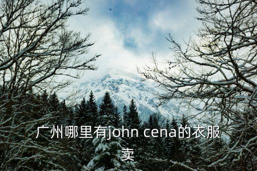 廣州哪里有john cena的衣服賣