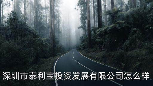 深圳泰利集團投資公司，深圳市泰利寶投資發展有限公司怎么樣