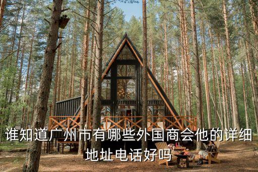 誰知道廣州市有哪些外國商會他的詳細地址電話好嗎