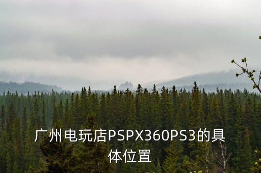 廣州電玩店P(guān)SPX360PS3的具體位置