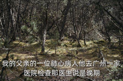 我的父親的一位肺心病人他去廣州一家醫(yī)院檢查那醫(yī)生說是晚期