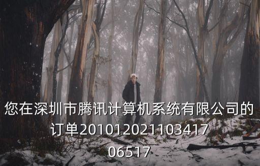 您在深圳市騰訊計算機系統有限公司的訂單20101202110341706517
