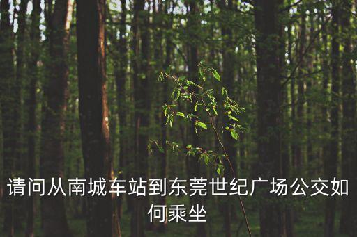 請問從南城車站到東莞世紀廣場公交如何乘坐