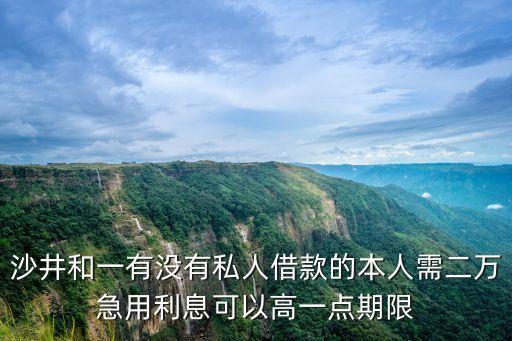 深圳沙井空放貸，我現(xiàn)沙井想貸款兩萬(wàn)元無(wú)低壓無(wú)擔(dān)保那個(gè)銀行可以貸嗎