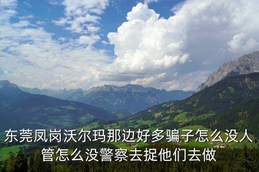 東莞鳳崗沃爾瑪那邊好多騙子怎么沒人管怎么沒警察去捉他們去做