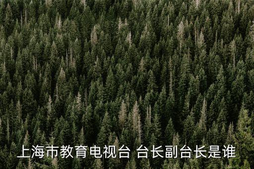上海市教育電視臺(tái) 臺(tái)長(zhǎng)副臺(tái)長(zhǎng)是誰(shuí)