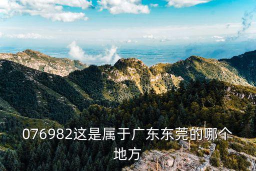 東莞市志邦咬花廠，076982這是屬于廣東東莞的哪個地方